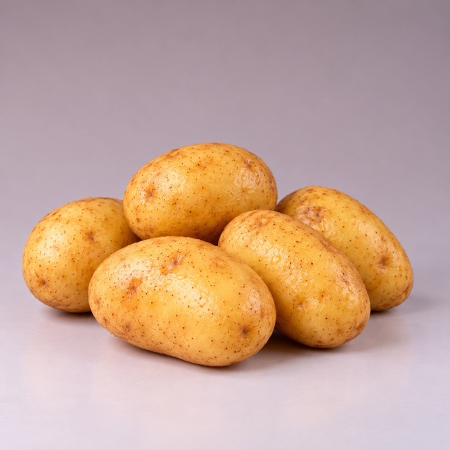 حبات بطاطس مغسولة
